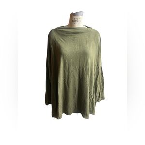 Bryn Walker XL green boat neck dolman sleeve top